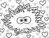 Printable Coloring Book For Kids Fuzzy Face Monsters  Etsy sketch template