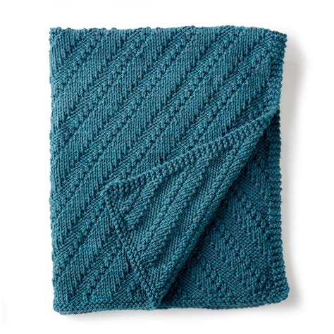 Bernat Reversible Knit Lap Blanket Free Pattern - Knitting Bee