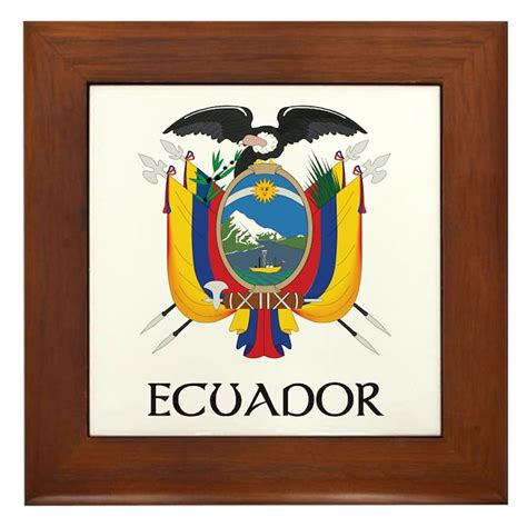 Ecuador Coat of Arms Framed Tile by fullmoonemp