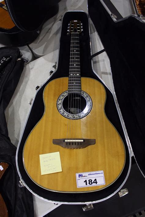 OVATION ELECTRIC ACOUSTIC GUITAR MODEL NO 1614 WITH ORIGINAL HARD SHELL ...