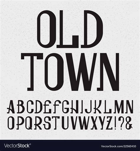 Retro style font isolated english alphabet Vector Image