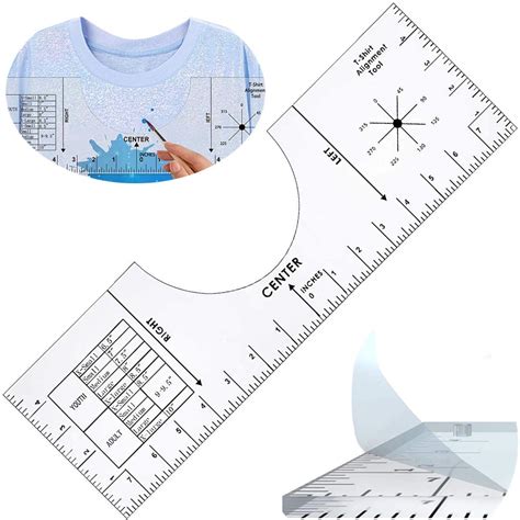 Buy T-Shirt Rulers Guide, T-Shirt Alignment Guide for Applying Heat ...