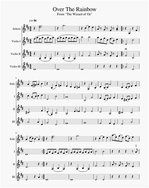 Piano With Rainbow Music Notes Png - Somewhere Over Rainbow Violin ...