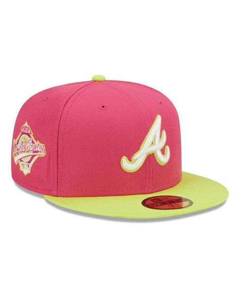 KTZ Synthetic Pink Atlanta Braves 1995 World Series Champions Beetroot ...