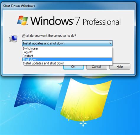 Shutdown Windows 7 without installing updates - Super User