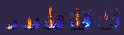 Magic smoke explode process animation sprite sheet 12991410 Vector Art ...