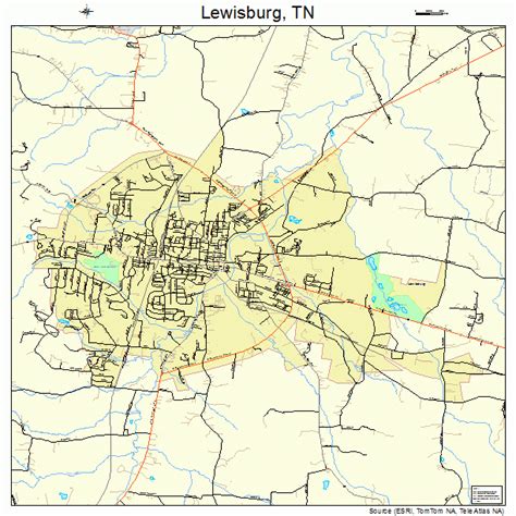 Lewisburg Tennessee Street Map 4741860