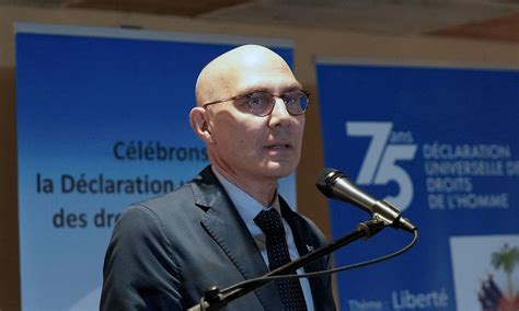 Volker Türk in Haiti, at a ceremony commemorating the 75th anniversary ...