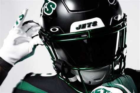 New York Jets Stealth Black Helmets — UNISWAG