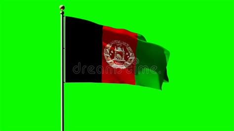 Waving Flag Of Afghanistan Animation Stock Video - Video of background ...