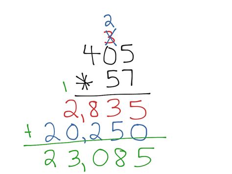 ShowMe - traditional multiplication algorithm