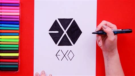 How to draw EXO Band Logo - YouTube