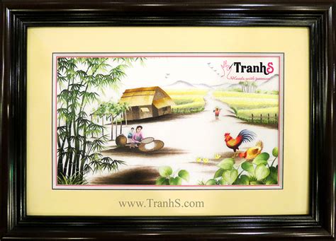 Bán Tranh Thêu Tay Cảnh Miền Quê 3 online & giao: Tranh Thêu Tay Cảnh Miền Quê 3 - TranhS