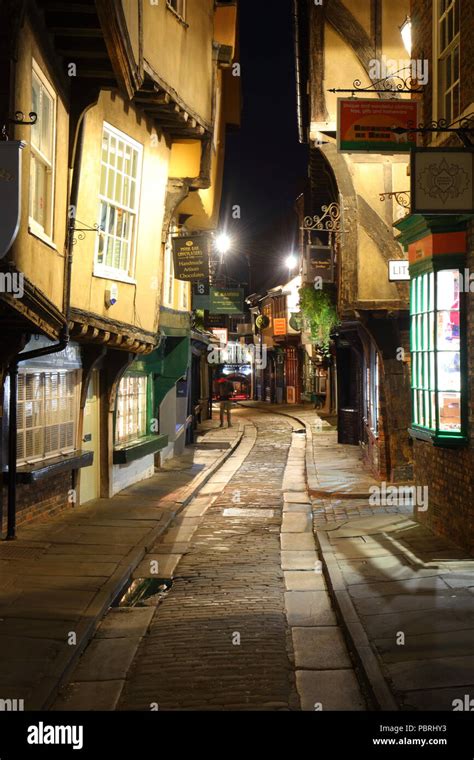 York Shambles at night Stock Photo - Alamy