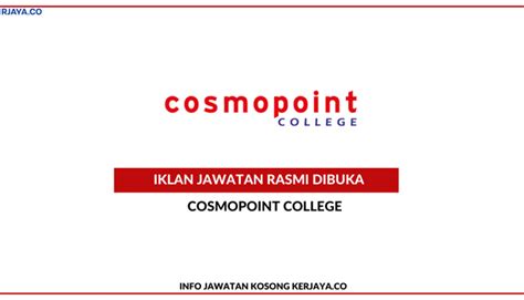 Cosmopoint College • Kerja Kosong Kerajaan