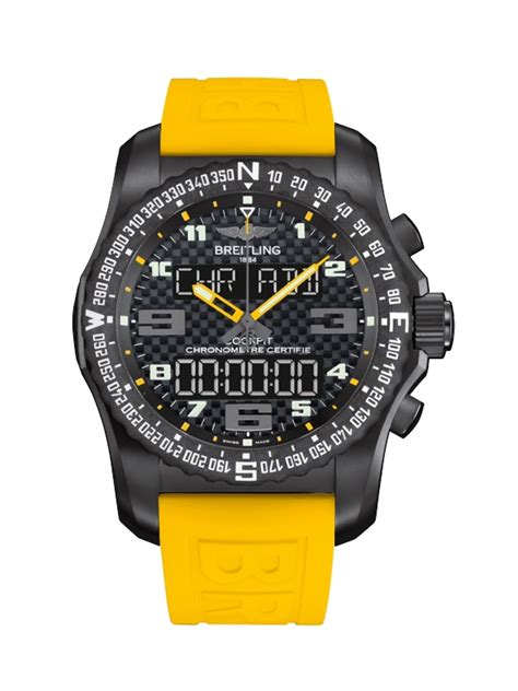 Breitling VB50128Y.BE74.242S : Cockpit B50 Night Mission / Carbon Yellow / Rubber / Boutique ...