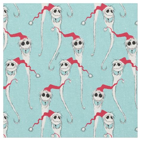 Many Faces of Jack Skellington - Pattern Fabric | Zazzle