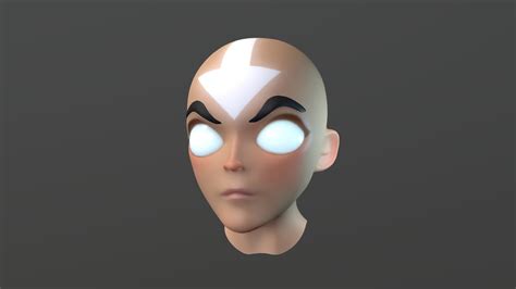 Aang Avatar The Last Airbender Face Model - Download Free 3D model by Andre Lages (@lages.miguel ...