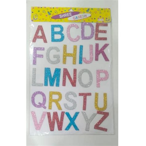 PVC Glitter Alphabet Stickers at Rs 45/pack | Thane | ID: 2850760477230