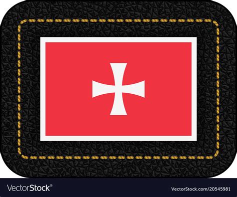 Historical montenegrin flag icon on black Vector Image