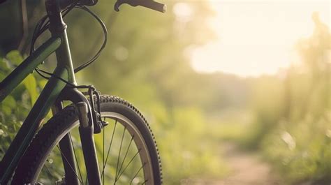 Premium AI Image | Bicycle with nature background