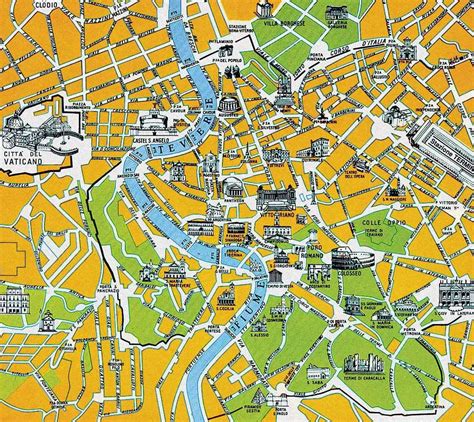 Rome Touristic City Map - MapSof.net