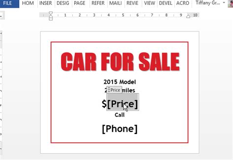 Car Sale Flyer Template for Word