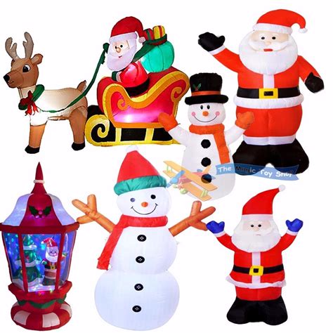 Large Inflatable Santa Snowman Outdoor Airblown Xmas Christmas Decoration Figure | eBay