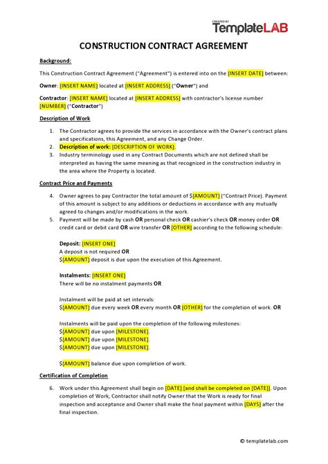 Certificate Of Completion Construction Templates