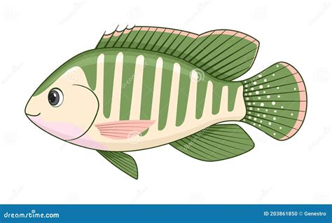 Tilapia Fish Cartoon Retro Drawing Royalty-Free Stock Image | CartoonDealer.com #159657274