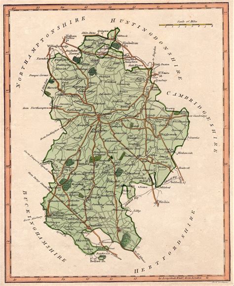 Bedfordshire Maps: 1801 Large Version - Digitised Resources - The Virtual Library