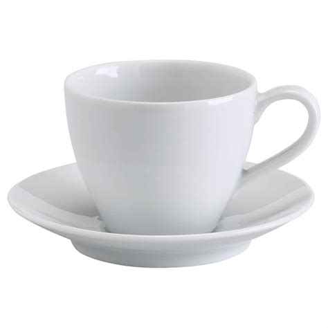 VÄRDERA coffee cup and saucer, white, 7 oz - IKEA