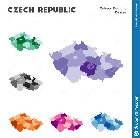 Czech Republic Map Collection. Stock Vector - Illustration of democrat, government: 264120200