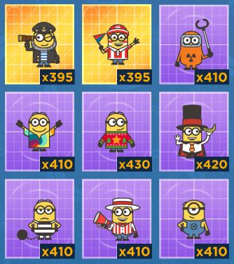 Costume Cards (Minion Rush) | Despicable Me Wiki | Fandom