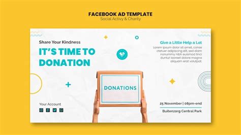 Free PSD | Flat design social activity facebook template