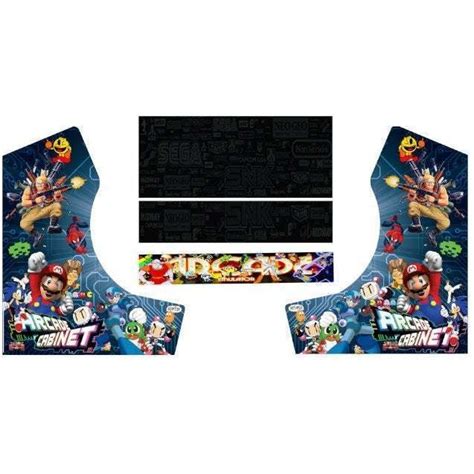 Mixed Arcade Cabinet Retro Artwork Bartop/Arcade cabinet/machine Vinyl ...