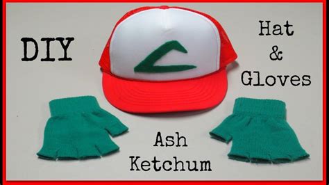 DIY Ash Ketchum Hat & Gloves - Pokemon Halloween Costume! | Pokemon halloween costume, Pokemon ...