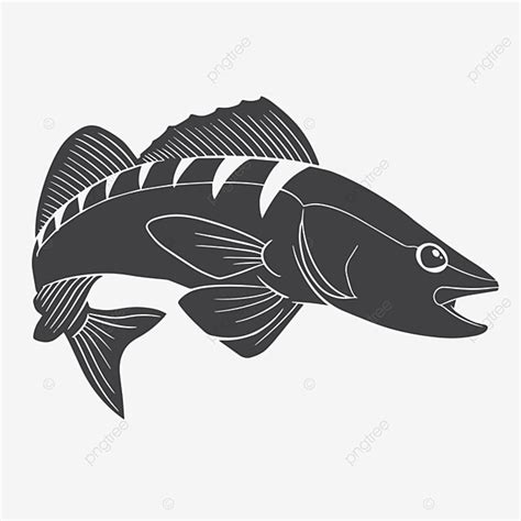 Walleye Fish Silhouette Transparent Background, Walleye Fish Vector, Game Fishing, Freshwater ...