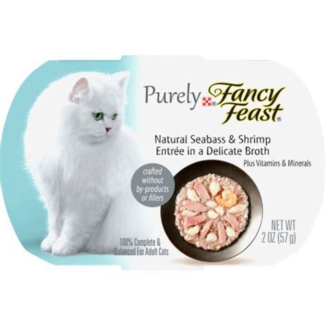 Fancy Feast Purely Natural Sea Bass & Shrimp Adult Wet Cat Food, 10 ct / 2 oz - Pick ‘n Save