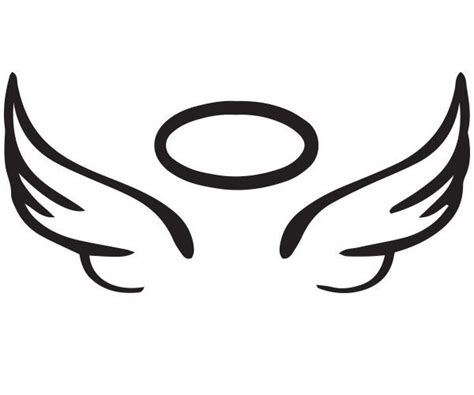 $3.99 - Angel Wing Halo Vinyl Car Decal Diy Project Rip Glass 5" X 2.25 ...