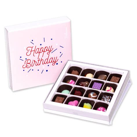 16pc Happy Birthday Gourmet Chocolate Gift Box - Dallmann Confections