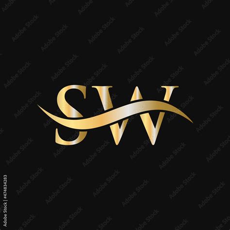 Letter SW Logo Design Template. SW, S W Letter Logo Modern, Flat, Minimalist, Business, Company ...