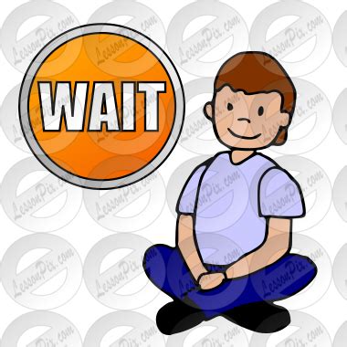 Wait Picture for Classroom / Therapy Use - Great Wait Clipart