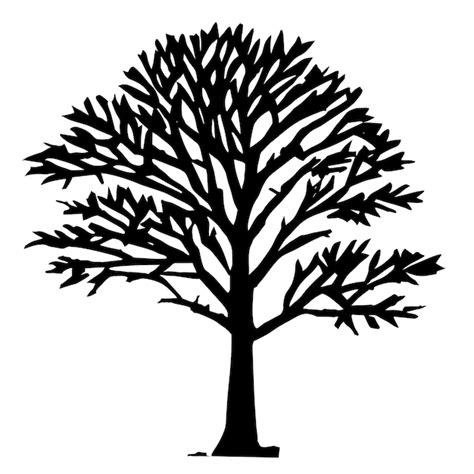 Tree branches silhouette with leaves | Premium AI-generated vector