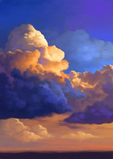 CLOUD PAINTINGS on Behance | Cloud painting, Sky painting, Clouds