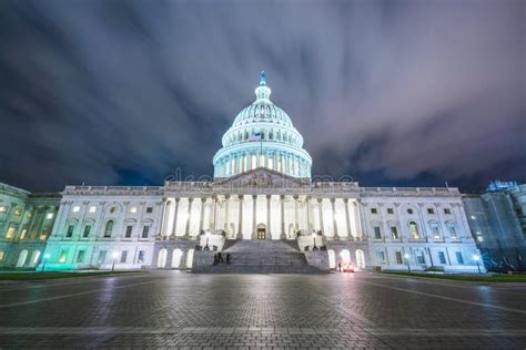 The United States Capitol Building at Night Stock Photo - Image of architectural, congress ...