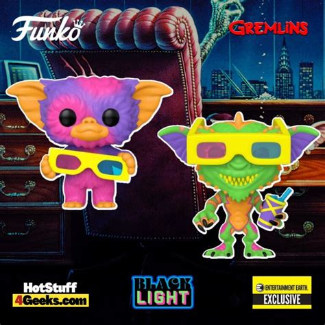 2023 NEW Gremlins: Gizmo & Stripe Blacklight Funko Pops!