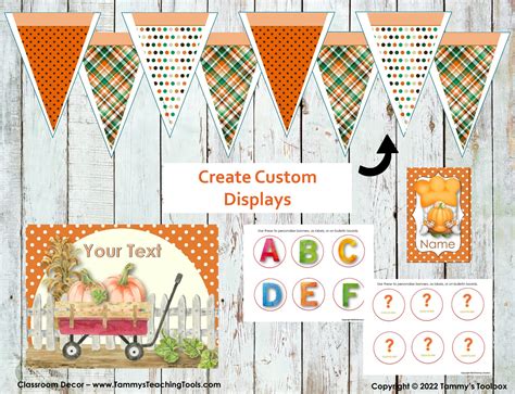 Pumpkin Fall Bulletin Board Kit with Craft Activities | Made By Teachers