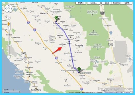 Map of Bakersfield California - TravelsMaps.Com