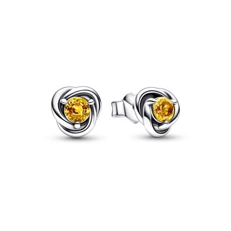 Pandora November Birthstone Eternity Circle Stud Earrings 292334C04 - Pandora Jewellery from ...